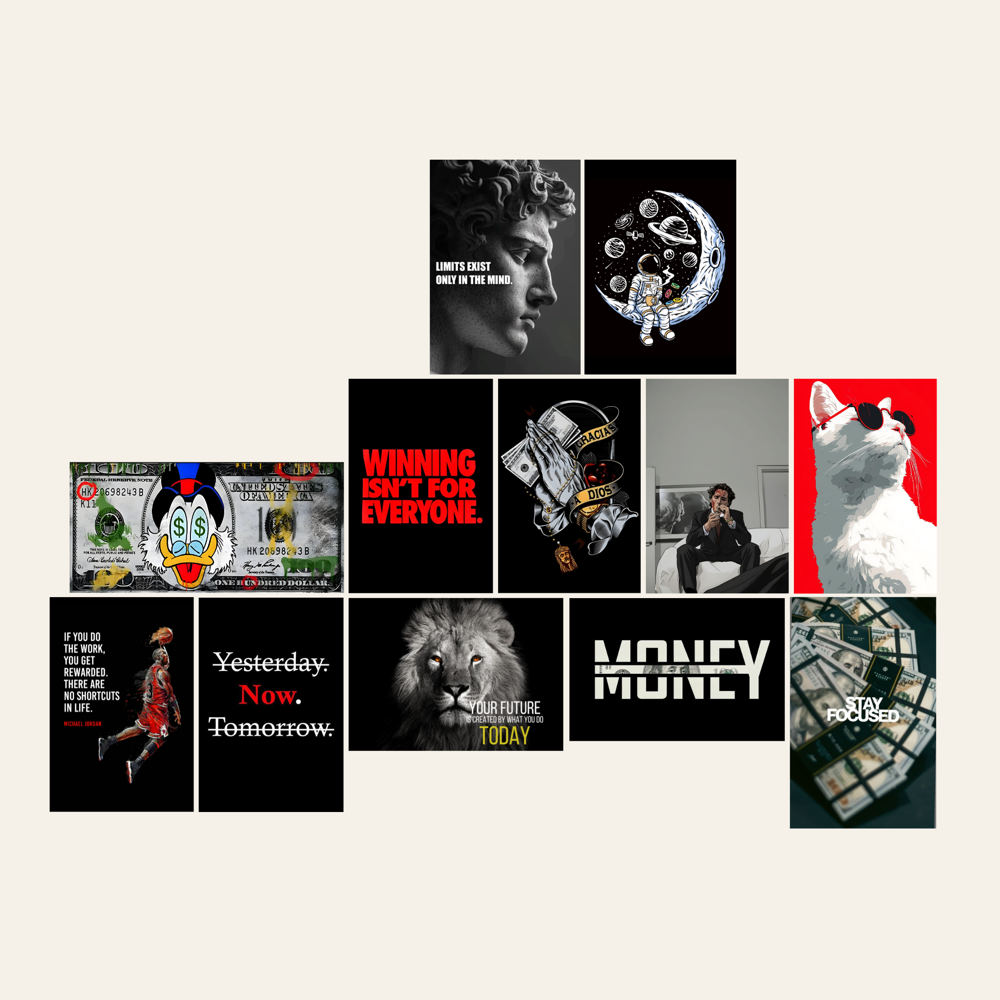 The Noir – Premium ( 12 Posters Set | 260G )