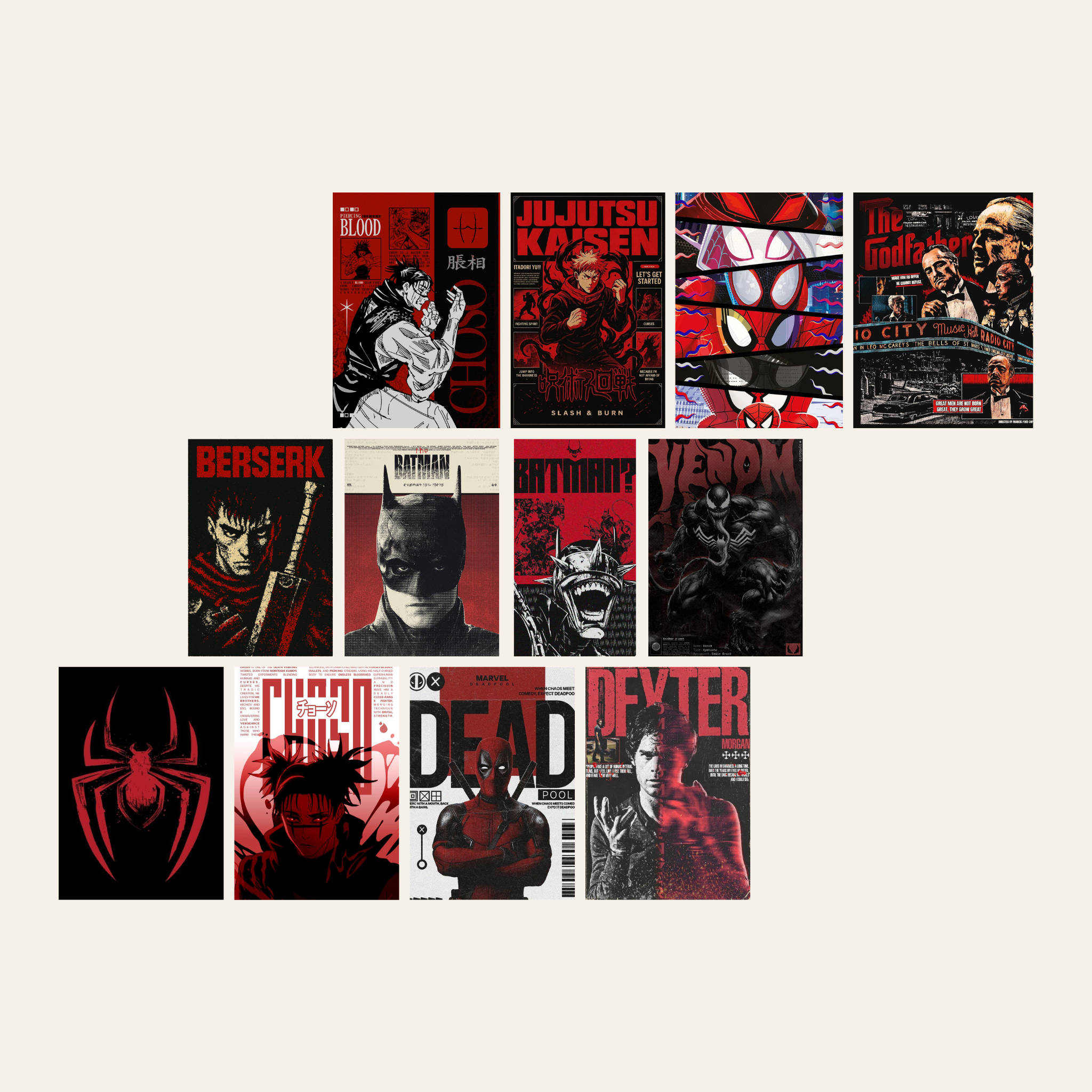 The Chaos – Premium ( 12 Posters Set | 260G )