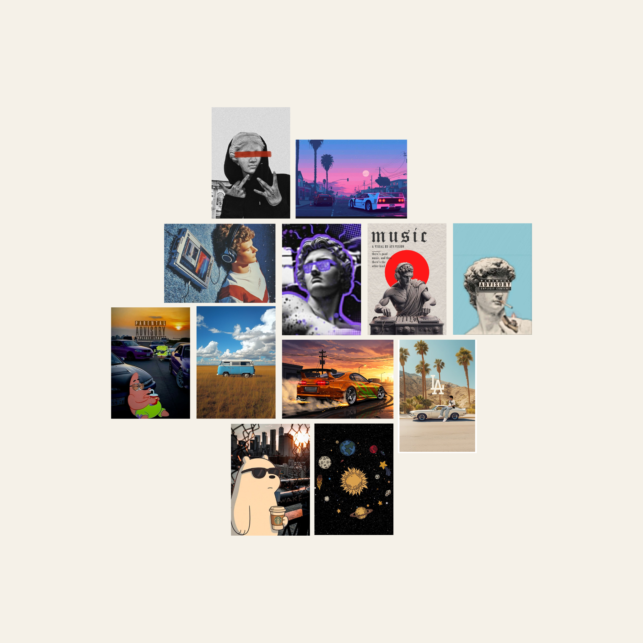 The Minimal – Premium ( 12 Posters Set | 260G )