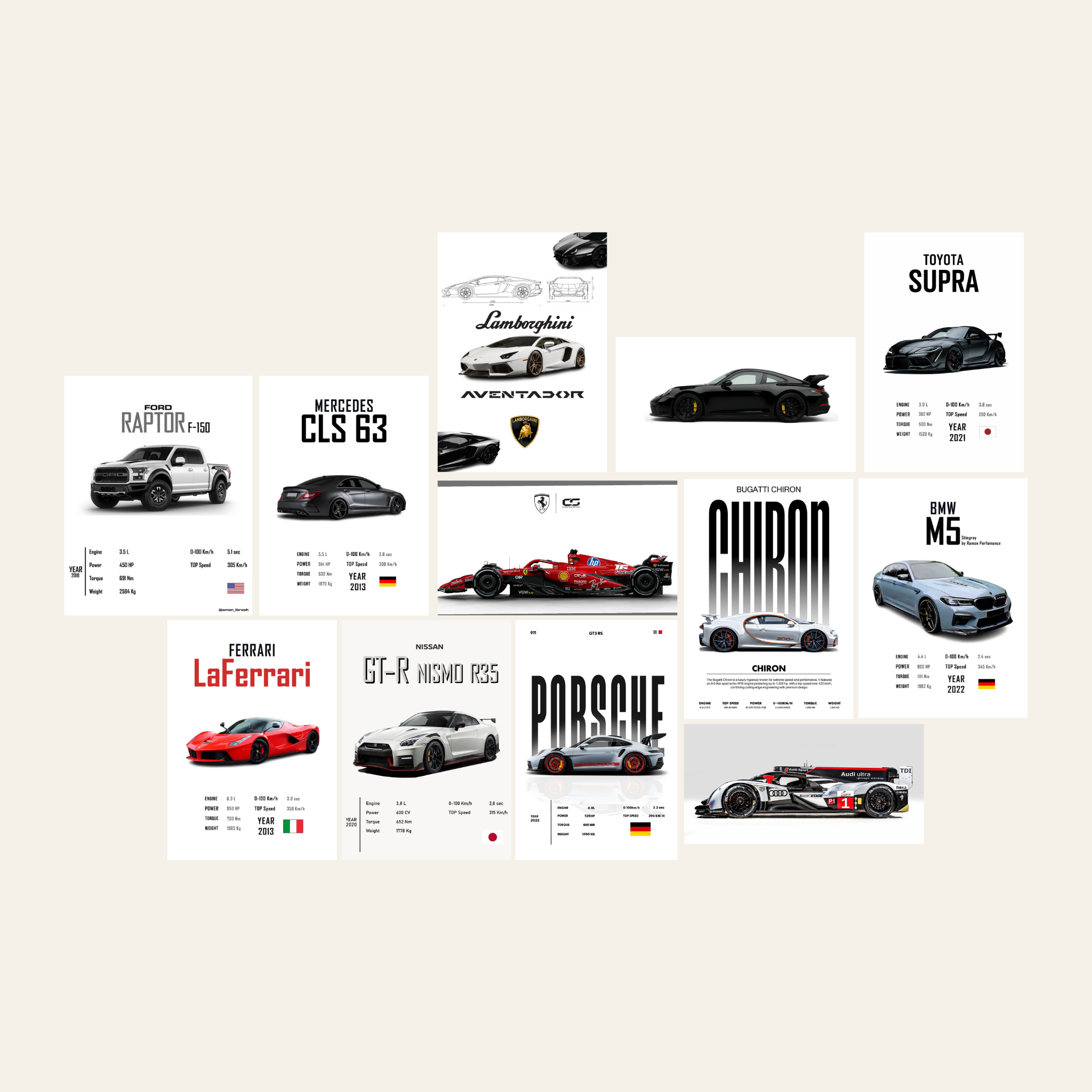 The Motion – Premium ( 12 Posters Set | 260G )