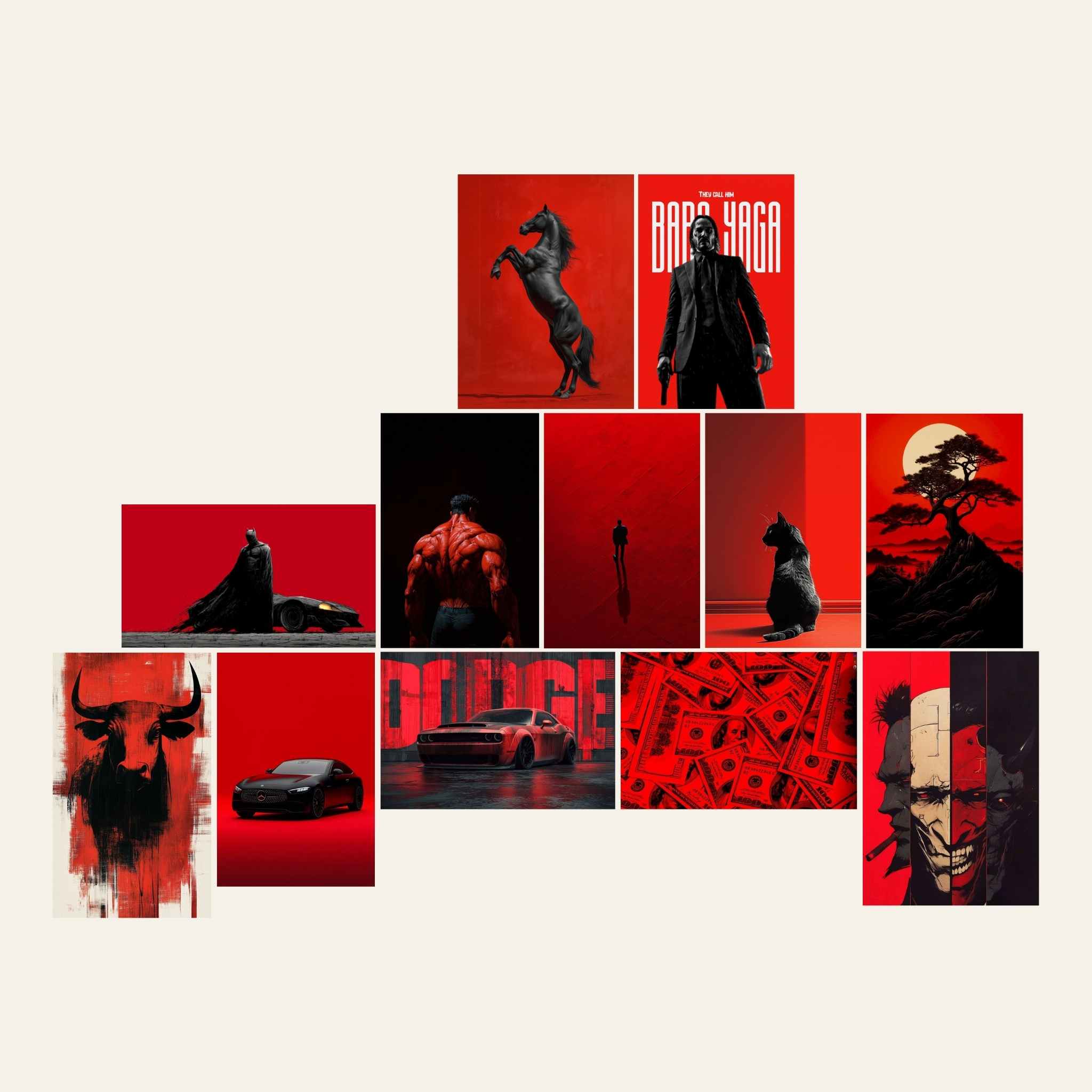 Red – Premium Posters ( A4 | 260G ) – Salka Interiors