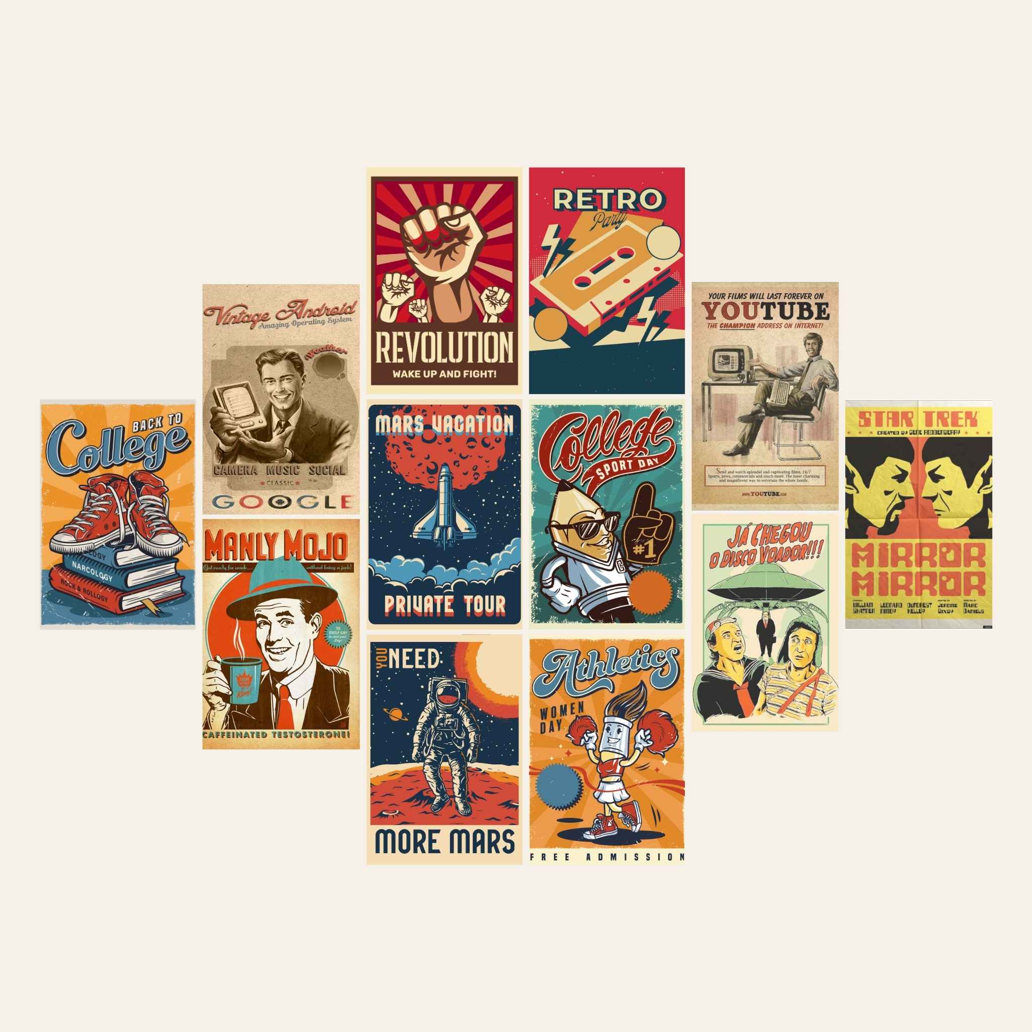 Retro – Premium Posters ( A4 | 260G ) – Salka Interiors